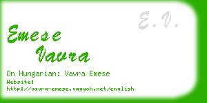 emese vavra business card